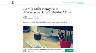 How To Make Money From Adcombo — I made $240 in 15 Days