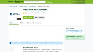 Australian Military Bank Reviews - ProductReview.com.au
