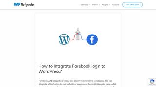 How to Integrate Facebook login to WordPress ? - WPBrigade