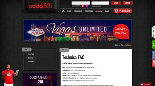 Technical FAQ - Play Free Poker Online at Adda52.com