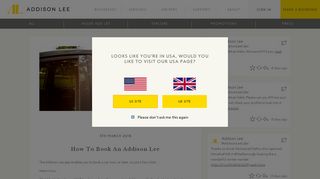 How to book an Addison Lee | Addison Lee