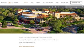 Addison Reserve Country Club Mobile Login Page