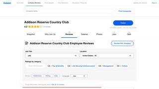 Working at Addison Reserve Country Club: Employee Reviews ...