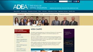 ADEA CAAPID - American Dental Education Association