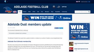 Adelaide Oval: members update - AFC.com.au