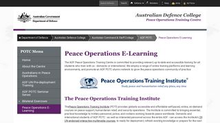 Peace Operations E-Learning: ADF POTC : Department of Defence