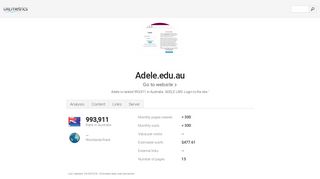www.Adele.edu.au - ADELE LMS: Login to the site