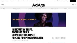 Adelphic debuts subscription model for programmatic | Digital - Ad Age