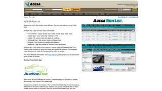ADESA Run Lists | Get The Vehicle List Before The Auto Auction Starts