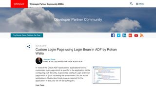Custom Login Page using Login Bean in ADF by Rohan Walia | Oracle ...
