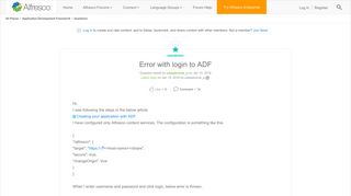 Error with login to ADF | Alfresco Community