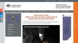 Home : ADF Long Tan Youth Leadership & Teamwork Awards ...