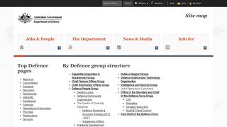 Site Map : Defence : Department of Defence, Australian Government