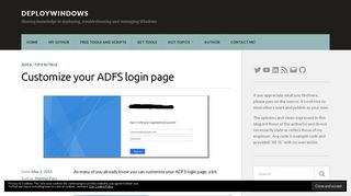 Customize your ADFS login page – DeployWindows