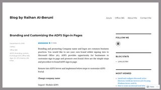 Branding and Customizing the ADFS Sign-in Pages – Blog by Raihan ...