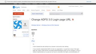 Change ADFS 3.0 Login page URL - Microsoft