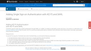 Adding Single Sign-on Authentication with AD FS and SAML ...