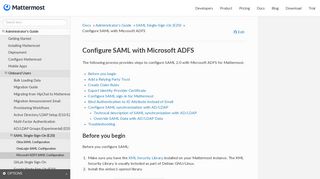 Configure SAML with Microsoft ADFS — Mattermost 5.7 documentation