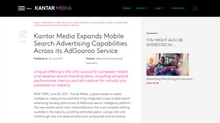 Kantar Media Expands Mobile Search Advertising Capabilities Across ...