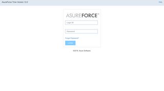 AsureForce Time Version 12.0 - User Login