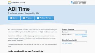 ADI Time | 2019 Software Reviews, Pricing, Demos - Software Connect