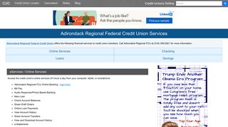 Adirondack Regional Federal Credit Union Services: Savings ...