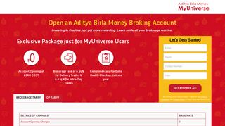 Aditya Birla Money Broking Account: Exclusive Offers For MyUniverse ...