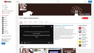ATS - Aditya Trading Solutions - YouTube