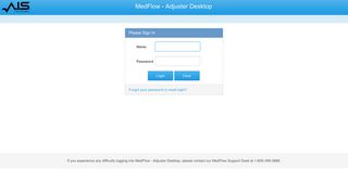 MedFlow - Adjuster Desktop Login (Medflow01)