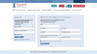 Sign In - Insurance Schools