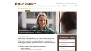 Applying for Admission - Adler University