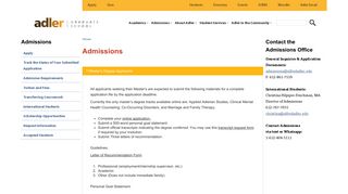 Admissions | Adler Graduate School