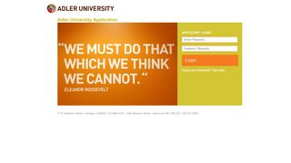 Login - Adler University Application