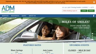 ADM Credit Union Homepage