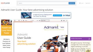 Admarkt User Guide. Your best advertising solution - PDF