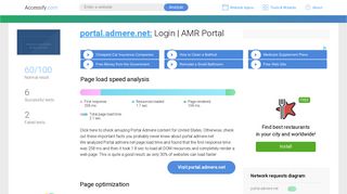 Access portal.admere.net. Login | AMR Portal