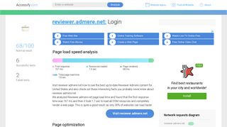 Access reviewer.admere.net. Login