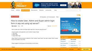 [Solved] How to create User, Admin and Super admin login form in ...