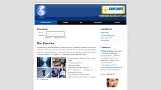 Comsolve : Login Details - Comsolve Mediatech Pvt. Ltd.