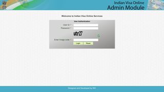 Visa Admin Login Page - Indian Visa Online