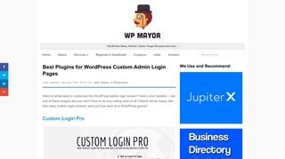 Best Plugins for WordPress Custom Admin Login Pages - WP Mayor
