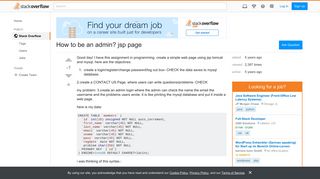 How to be an admin? jsp page - Stack Overflow