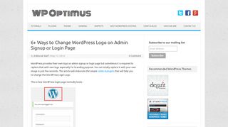 How to Change WordPress Logo on Admin Signup or Login Page