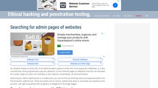 Searching for admin pages of websites - Ethical hacking and ...
