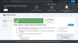 php - Admin section - Secure login and authentication - Code ...