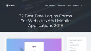 30 Best Free Login Forms For Websites And Mobile Applications