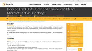 How do I find LDAP User and Group Base DN for Microsoft Active ...