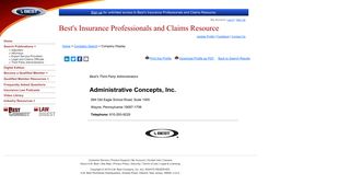 Administrative Concepts, Inc. | Third Party Administrators | Wayne ...