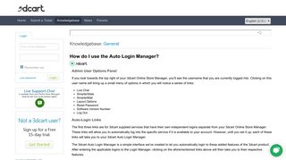 How do I use the Auto Login Manager? - 3dcart Support