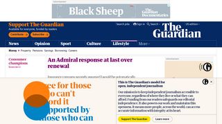 An Admiral response at last over renewal | Money | The Guardian